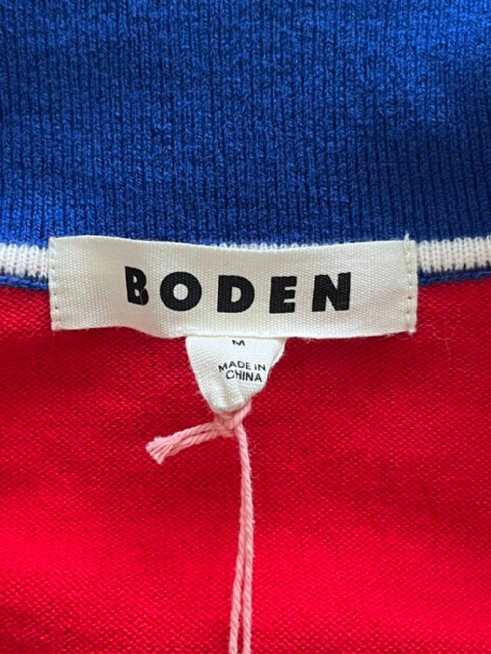 NWT Boden Scarlet Colourblock Frill Sweater | Size Medium - Picture 10 of 11